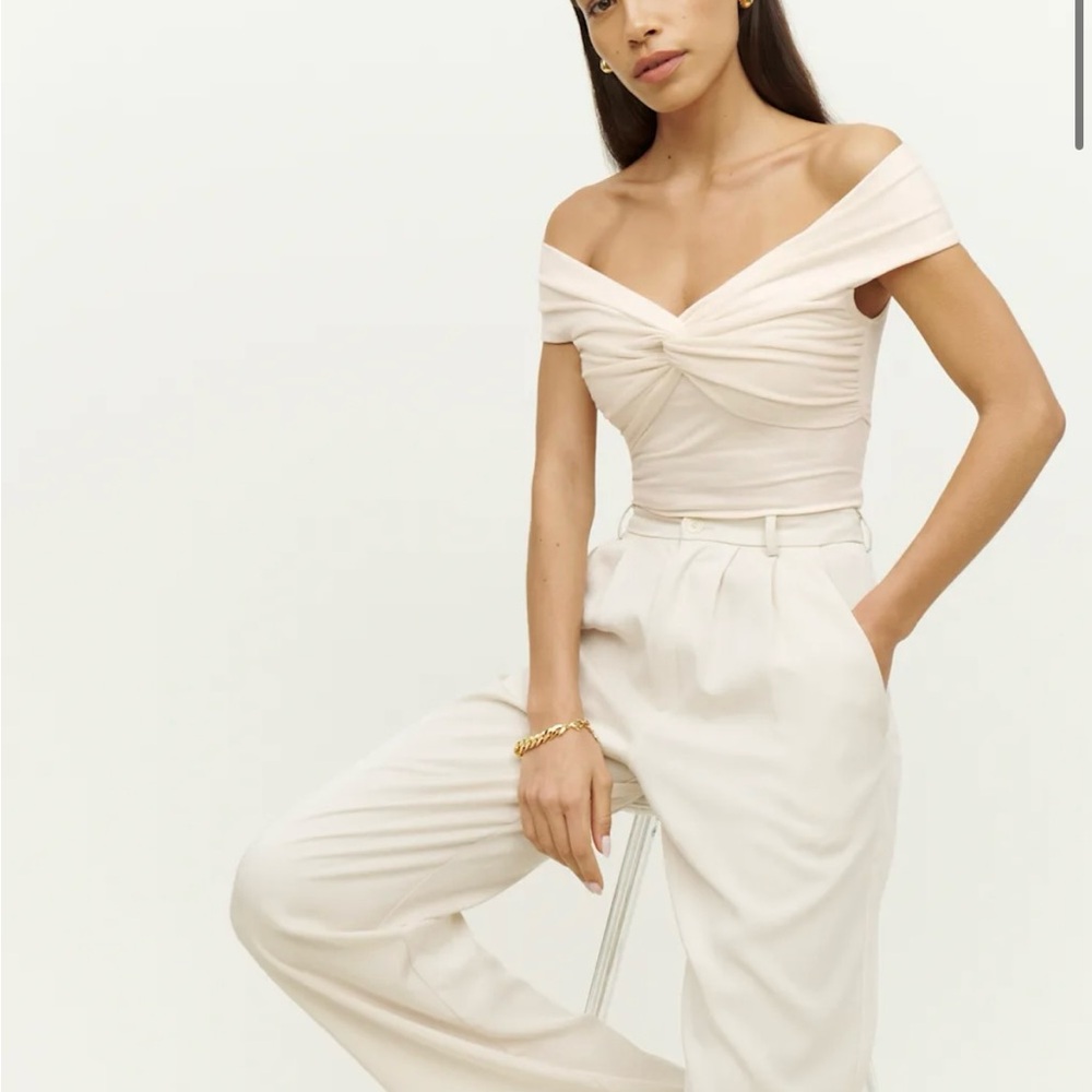 Reformation off the shoulder top (perfect for bridal weekend)